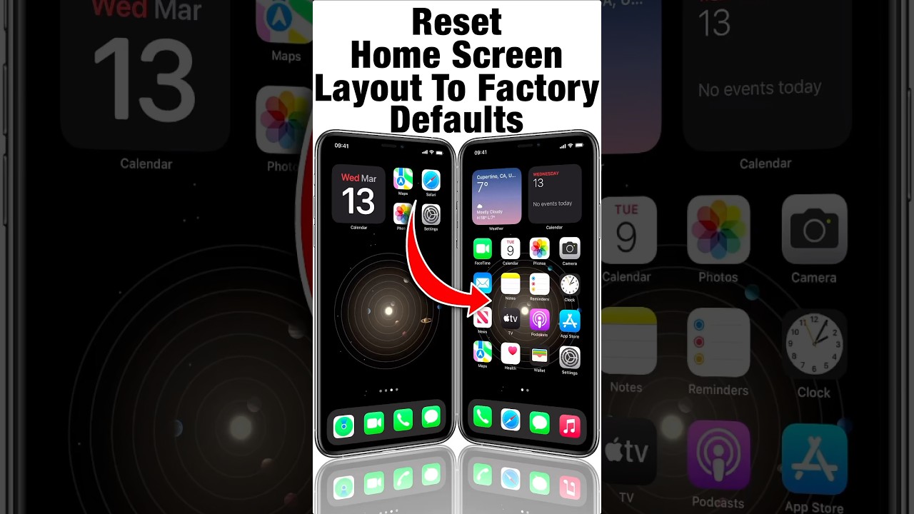 Reset Home Screen Layout To Factory Defaults #shorts Reset Home Screen Layout To Factory Defaults #shorts