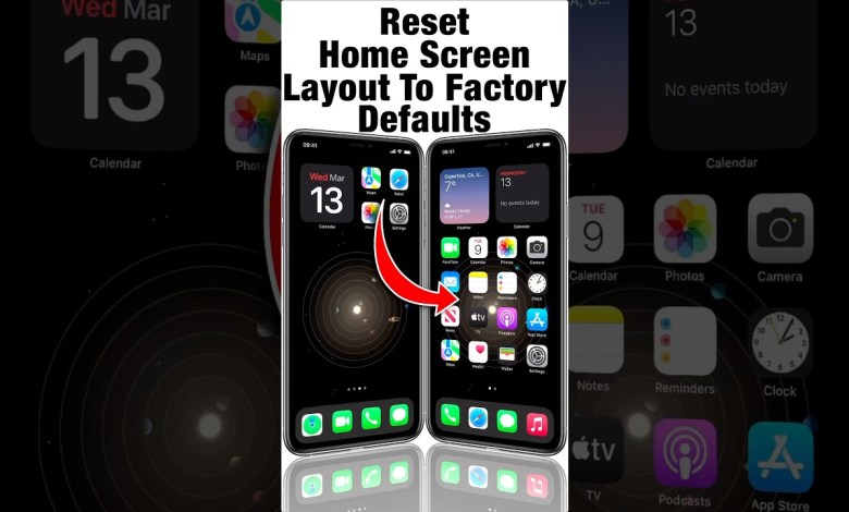 Reset Home Screen Layout To Factory Defaults #shorts Reset Home Screen Layout To Factory Defaults #shorts