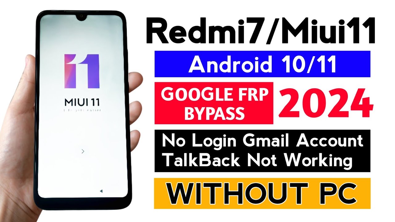 Redmi7/Mi7 MIUI11 Frp Bypass Gmail account Without Pc Redmi7/Mi7 MIUI11 Frp Bypass Gmail account Without Pc