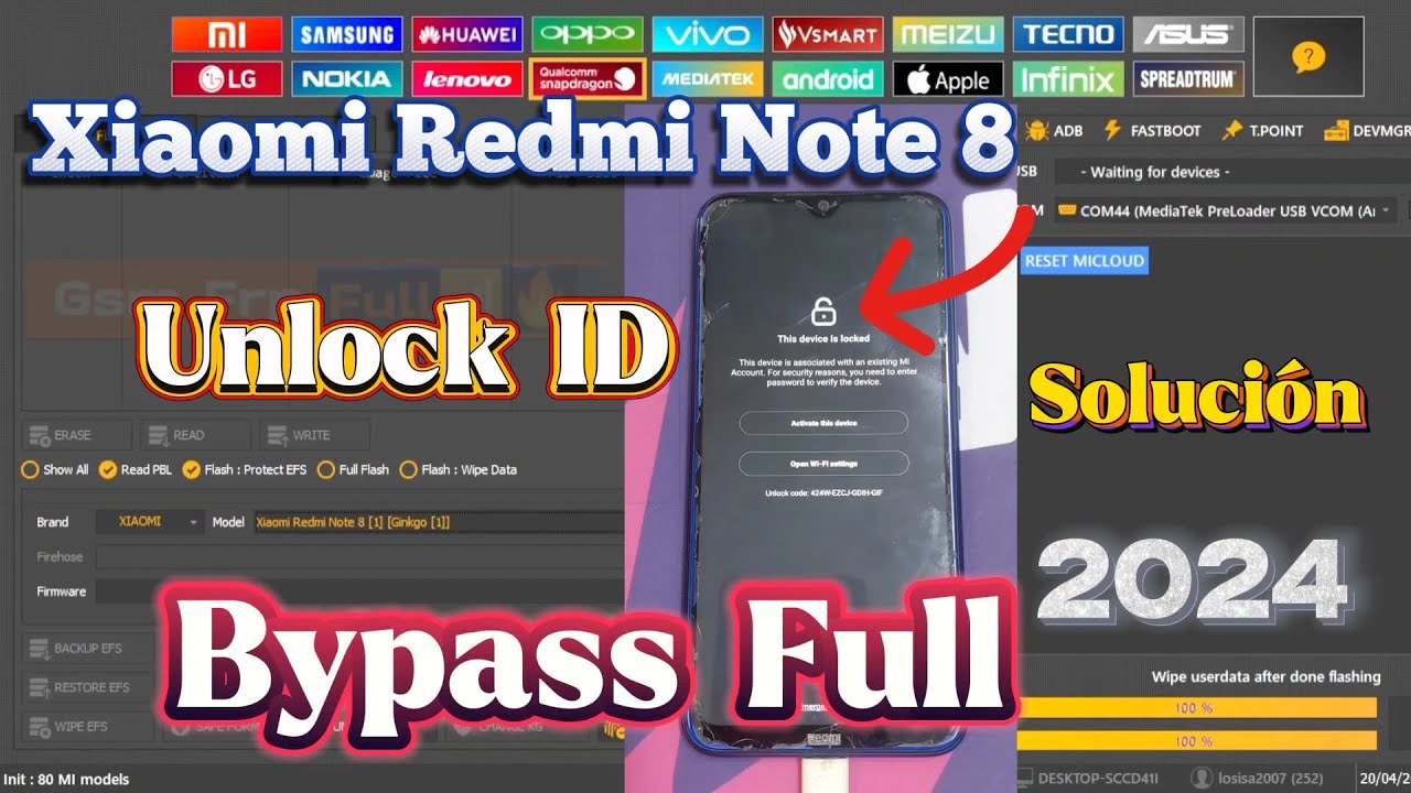 How to remove account MY XIAOMI NOTE 8 Bypass Full How to remove account MY XIAOMI NOTE 8 Bypass Full