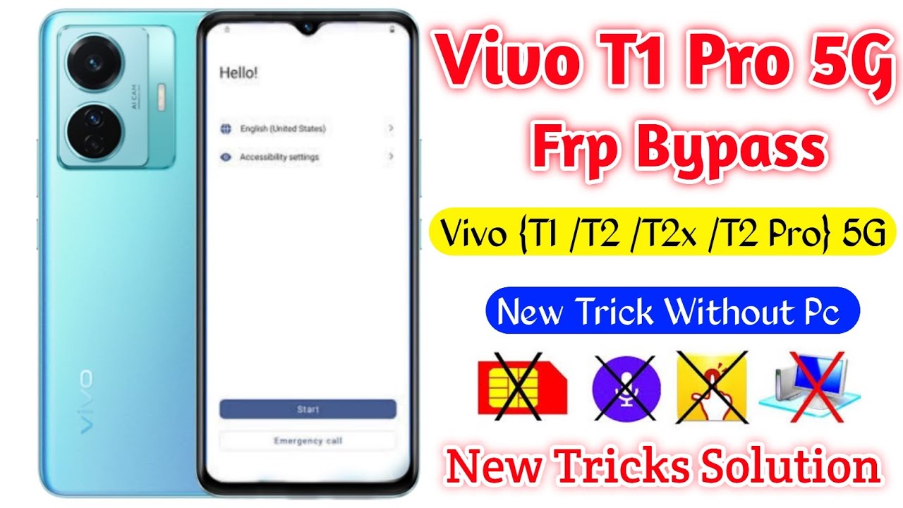 Vivo {T1 Pro 5G /T2 /T2x /T2 } FRP Unlock ANDROID 13 Vivo {T1 Pro 5G /T2 /T2x /T2 } FRP Unlock ANDROID 13