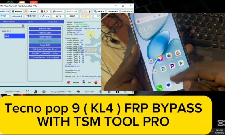 Unlock TECNO POP 9 (KL4) FRP on Android 14 using TSM Tool: What’s the secret to bypassing FRP? Unlock TECNO POP 9 (KL4) FRP on Android 14 using TSM Tool: What’s the secret to bypassing FRP?