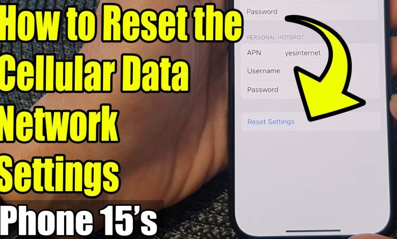 iPhone 15/15 Pro Max: How to Reset the Cellular Data iPhone 15/15 Pro Max: How to Reset the Cellular Data