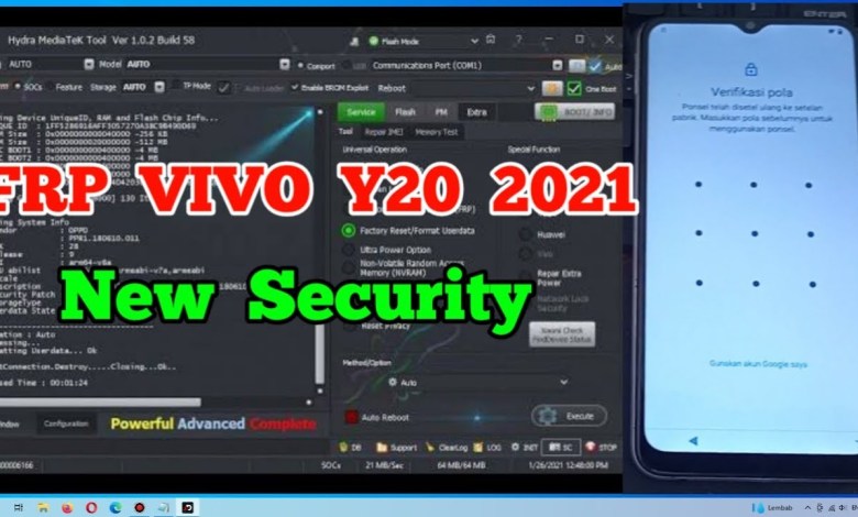 Remove FRP Vivo Y20 2021 V2043 New Security By Hydra Remove FRP Vivo Y20 2021 V2043 New Security By Hydra