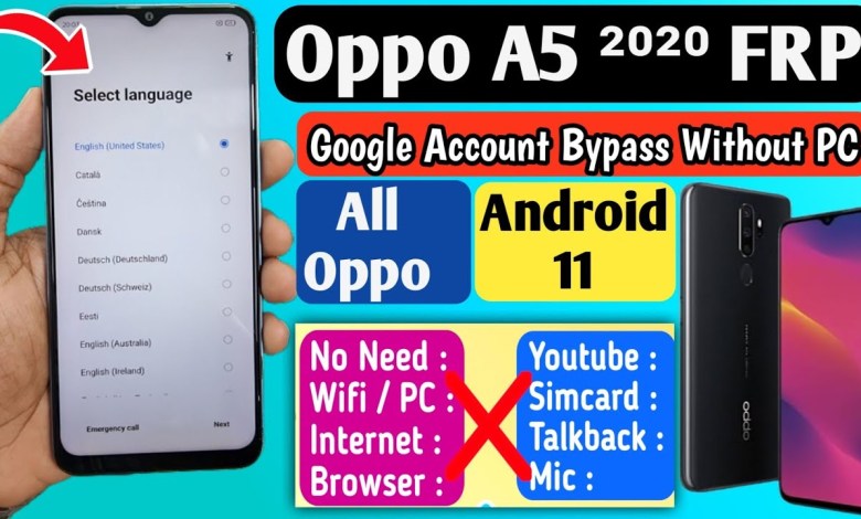 OPPO A5 2020 FRP Bypass Android 11 | Oppo A5 2020 OPPO A5 2020 FRP Bypass Android 11 | Oppo A5 2020