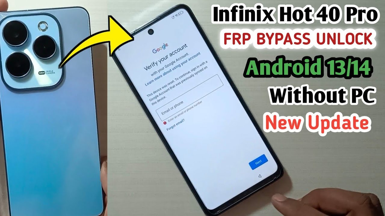 Infinix Hot 40/Hot 40 Pro X6837/X6836 FRP Bypass Infinix Hot 40/Hot 40 Pro X6837/X6836 FRP Bypass