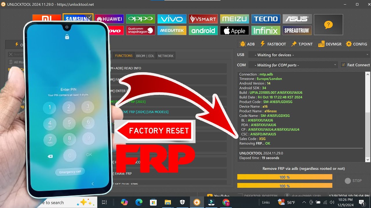 Unlock Samsung A16 (SM A165F) with screen lock reset and Frp bypass Unlock Samsung A16 (SM A165F) with screen lock reset and Frp bypass