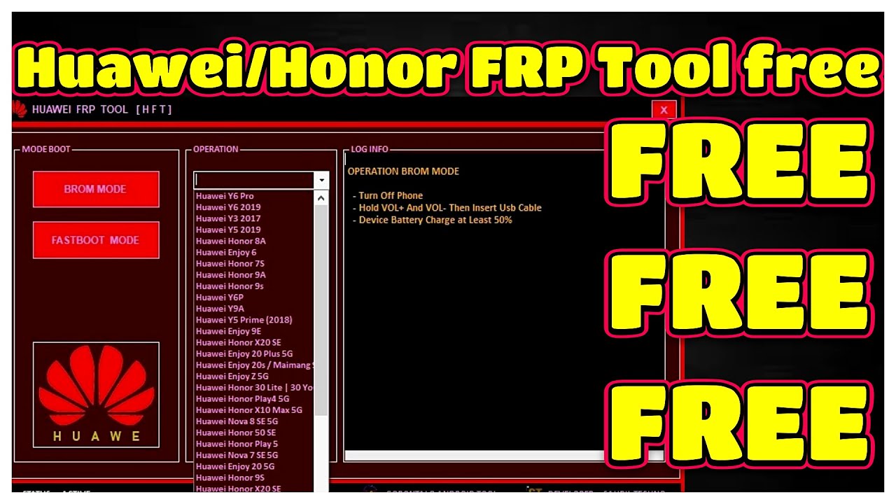 All Huawei/Honor FRP Tool free | (MTP/ADB/fastboot) | All Huawei/Honor FRP Tool free | (MTP/ADB/fastboot) |