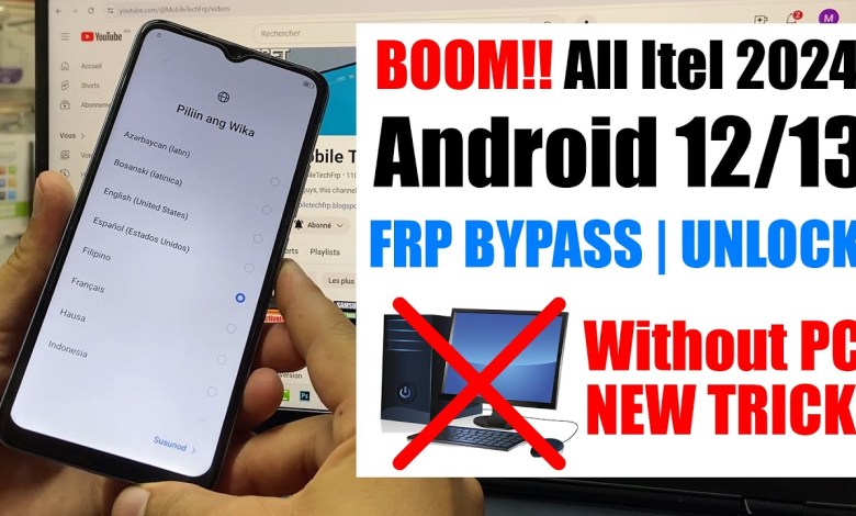All ITEL FRP Bypass Android 13 Without PC | itel frp All ITEL FRP Bypass Android 13 Without PC | itel frp
