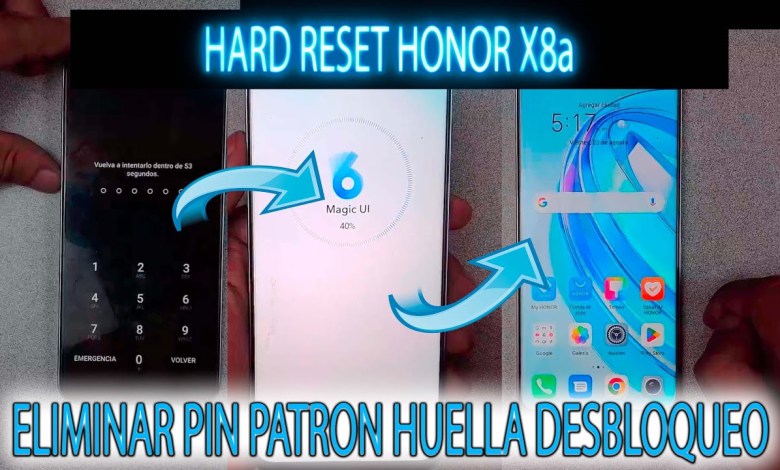 HARD RESET HONOR X8a REMOVE PIN PATTERN FINGERPRINT HARD RESET HONOR X8a REMOVE PIN PATTERN FINGERPRINT