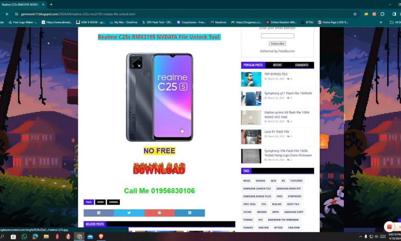 Realme C25s RMX3195 NVDATA File Unlock Tool #gsmakd Realme C25s RMX3195 NVDATA File Unlock Tool #gsmakd
