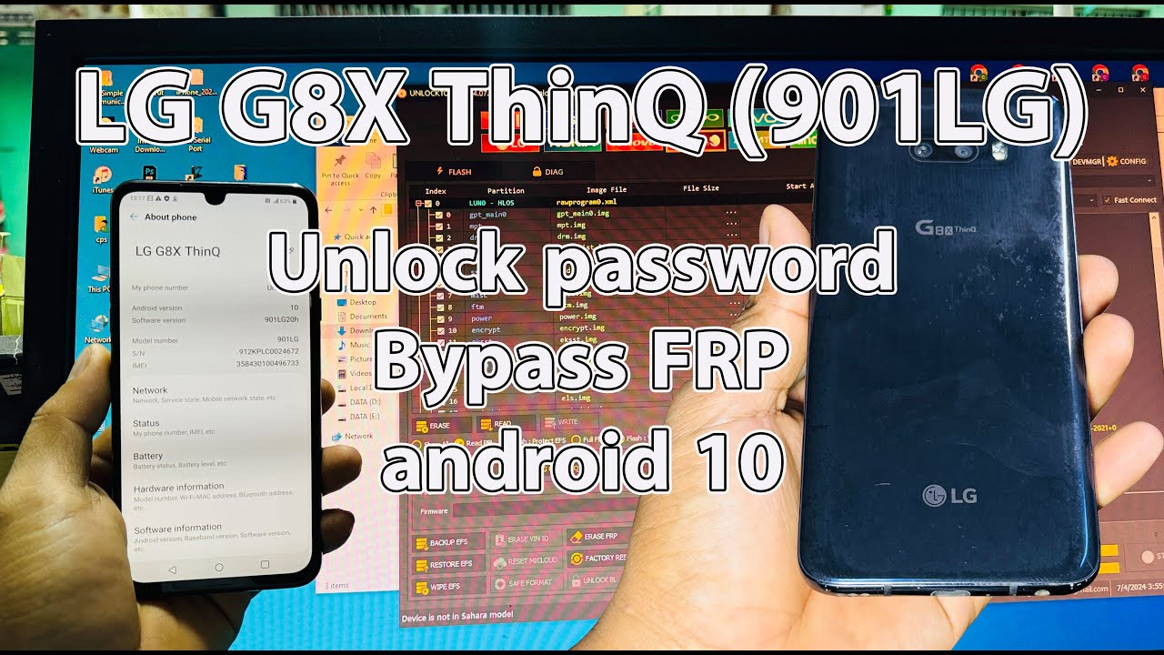 LG G8X 901LG Unlock password Bypass frp android 10 LG G8X 901LG Unlock password Bypass frp android 10