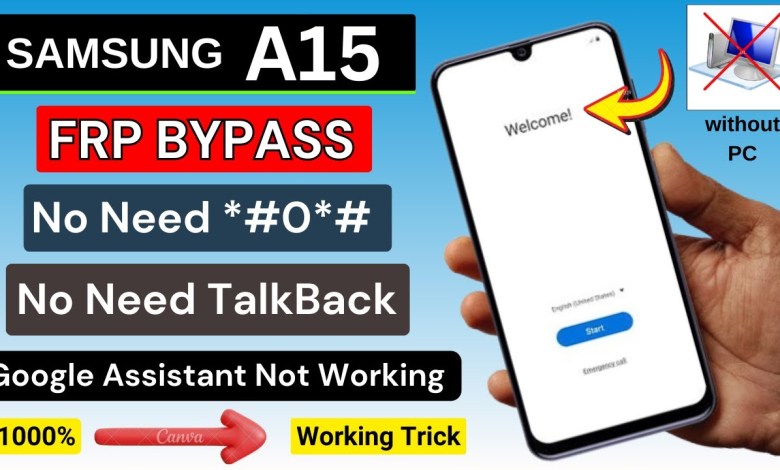 Unlock Samsung Galaxy A15 using Frp Bypass method without the need for a PC | Explore Android 14 Security Measures Unlock Samsung Galaxy A15 using Frp Bypass method without the need for a PC | Explore Android 14 Security Measures