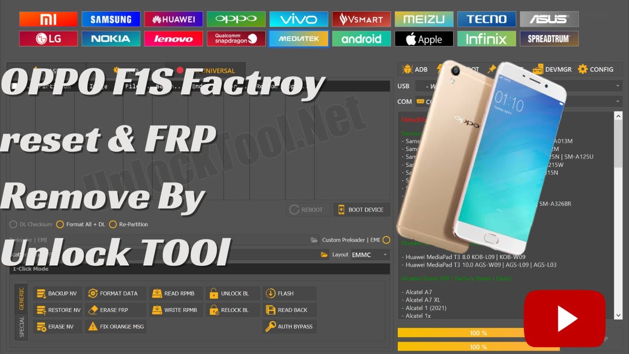 OPPO AFS1 Factroy Reset & Remove FRP By Unlock Tool OPPO AFS1 Factroy Reset & Remove FRP By Unlock Tool