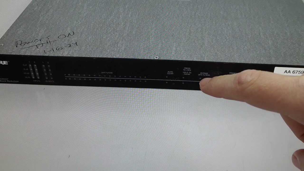 Hard Reset Shure DFR22 Audio Processor Hard Reset Shure DFR22 Audio Processor