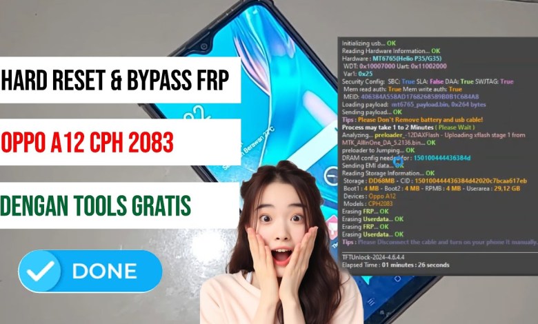 Hard Reset & Bypass FRP Oppo A12 Dengan TFT Unlocktool Hard Reset & Bypass FRP Oppo A12 Dengan TFT Unlocktool