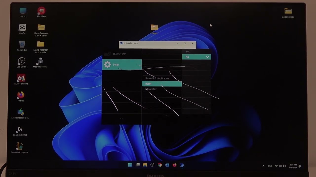 How To Reset Factory Settings On Philips V line 243V7Q How To Reset Factory Settings On Philips V line 243V7Q