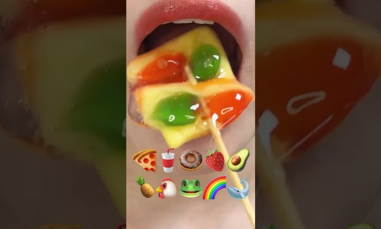 asmr JELLY TANHULU EMOJI FOOD eating sounds(sped up) asmr JELLY TANHULU EMOJI FOOD eating sounds(sped up)