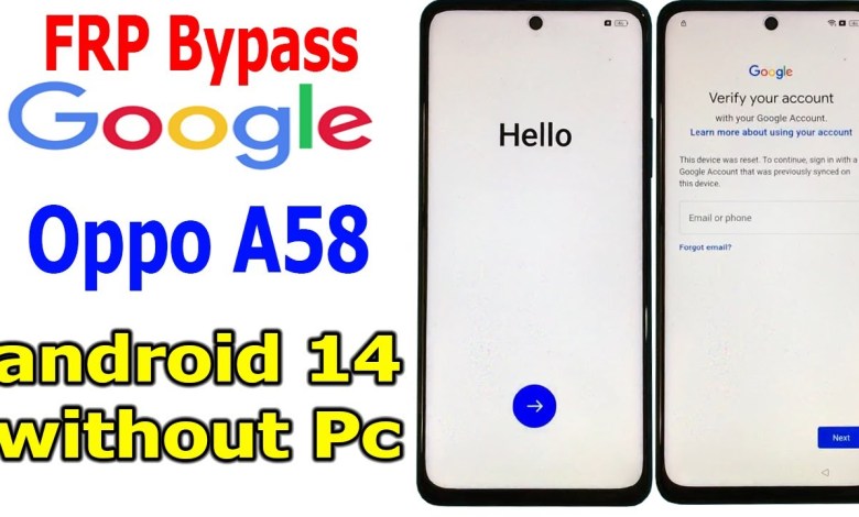 Oppo A58 Android 14 FRP Bypass Google Account Lock Oppo A58 Android 14 FRP Bypass Google Account Lock
