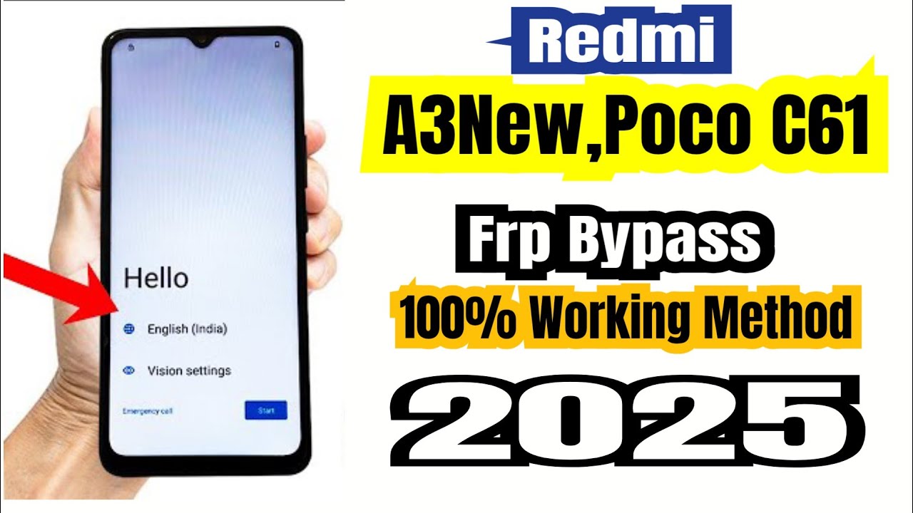 Unlocking Secrets: Bypass FRP on the New Redmi A3 & POCO C61 with Latest Android Tricks! Unlocking Secrets: Bypass FRP on the New Redmi A3 & POCO C61 with Latest Android Tricks!