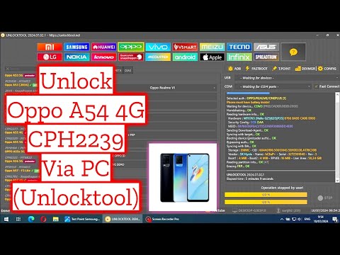 Tutorial Unlock OPPO A54 4G Via PC Unlocktool Tutorial Unlock OPPO A54 4G Via PC Unlocktool