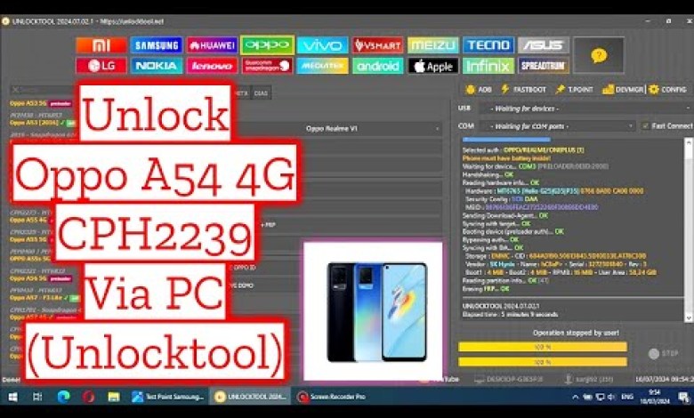 Tutorial Unlock OPPO A54 4G Via PC Unlocktool Tutorial Unlock OPPO A54 4G Via PC Unlocktool