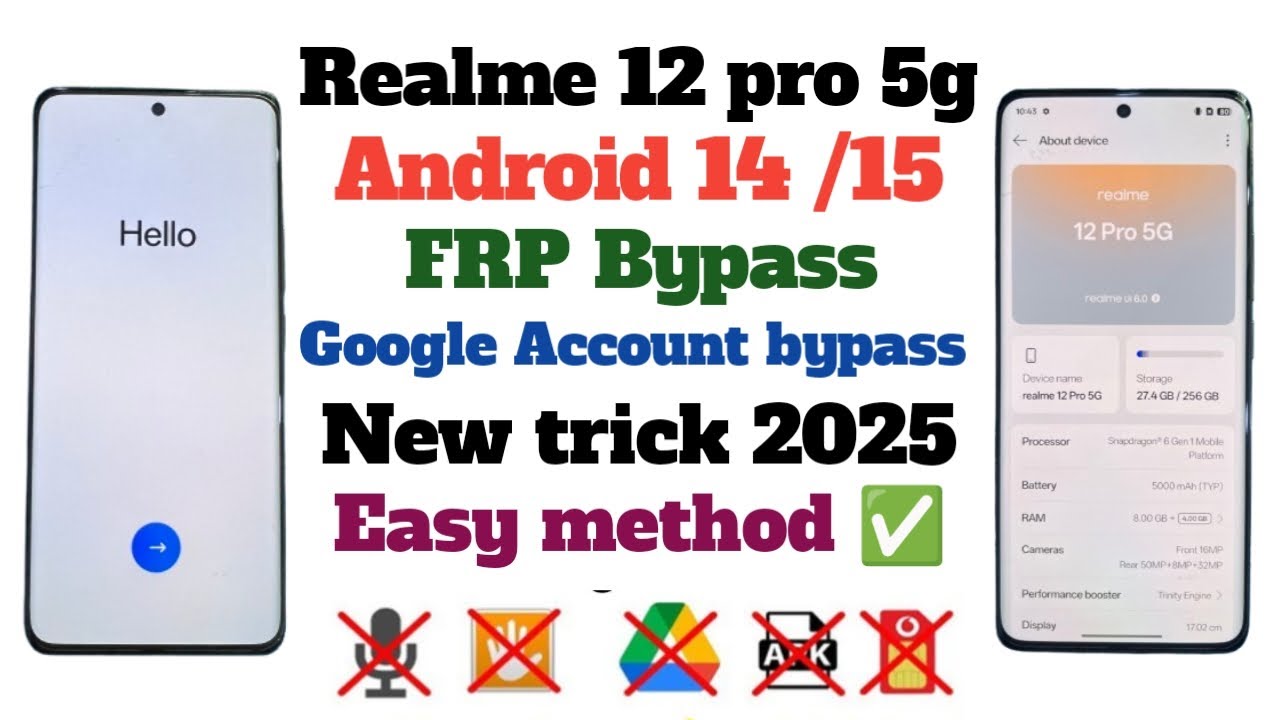 Unlocking Realme 12 Pro Plus 5G FRP | Android 15| Secret Bypass Technique Unlocking Realme 12 Pro Plus 5G FRP | Android 15| Secret Bypass Technique
