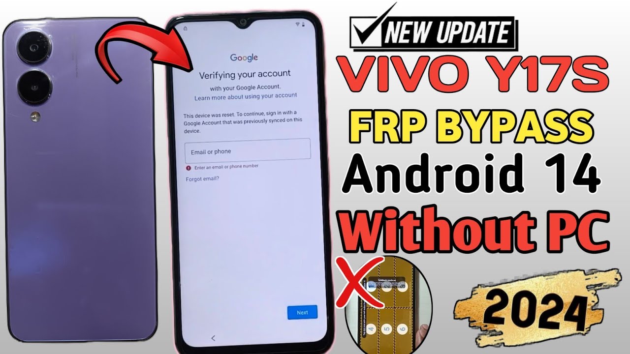 New Method (2024) Vivo Y17s Frp bypass Andriod 14 | New Method (2024) Vivo Y17s Frp bypass Andriod 14 |