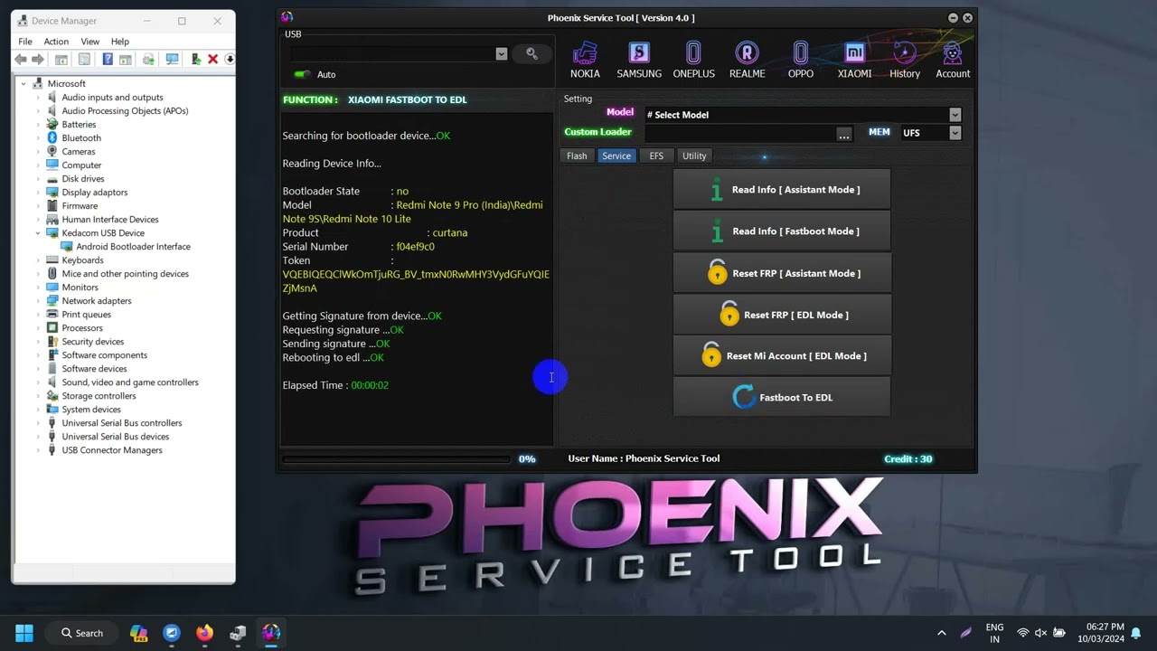 Xiaomi Fastboot To EDL With Phoenix Service Tool Xiaomi Fastboot To EDL With Phoenix Service Tool