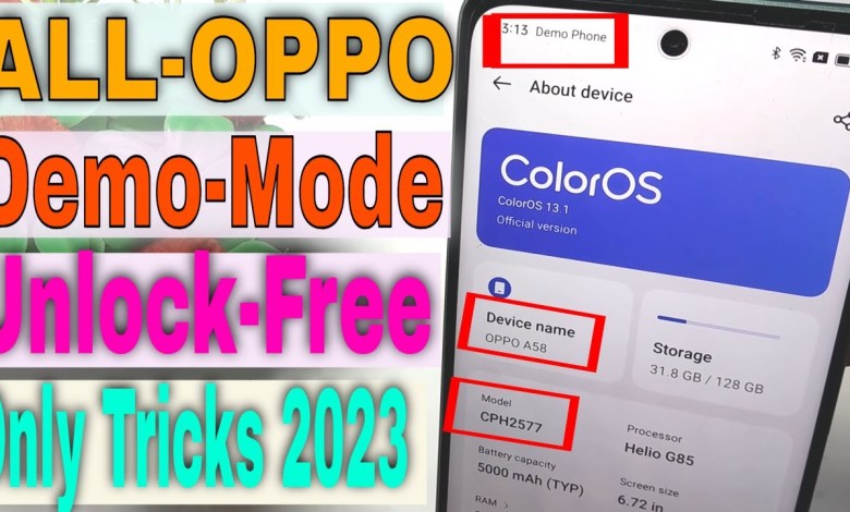 Oppo A58|A78 (Cph2577) Demo Remove without pc | All Oppo A58|A78 (Cph2577) Demo Remove without pc | All
