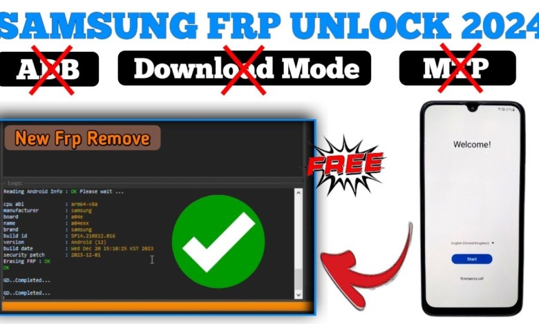 Unlock Samsung FRP with Exciting New Tool for Android 12/13/13 | No ADB Required! Unlock Samsung FRP with Exciting New Tool for Android 12/13/13 | No ADB Required!