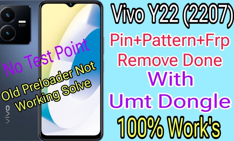 Vivo Y22 (V2207) l Pin+Pattern+Passcode+ Frp Remove Vivo Y22 (V2207) l Pin+Pattern+Passcode+ Frp Remove
