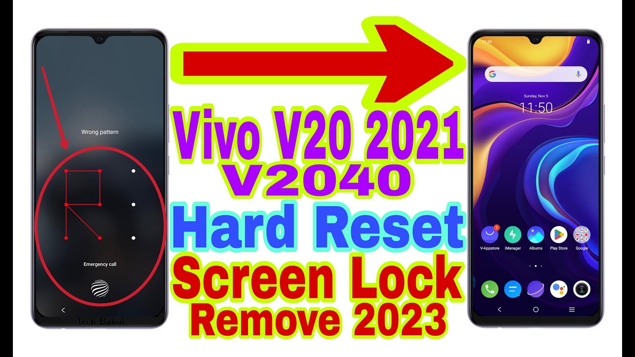 Vivo V20 2021 (V2040) Remove Screen Lock/Hard Reset Vivo V20 2021 (V2040) Remove Screen Lock/Hard Reset