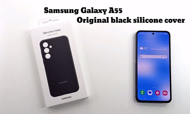 Original Samsung Galaxy A55 black silicone cover Original Samsung Galaxy A55 black silicone cover