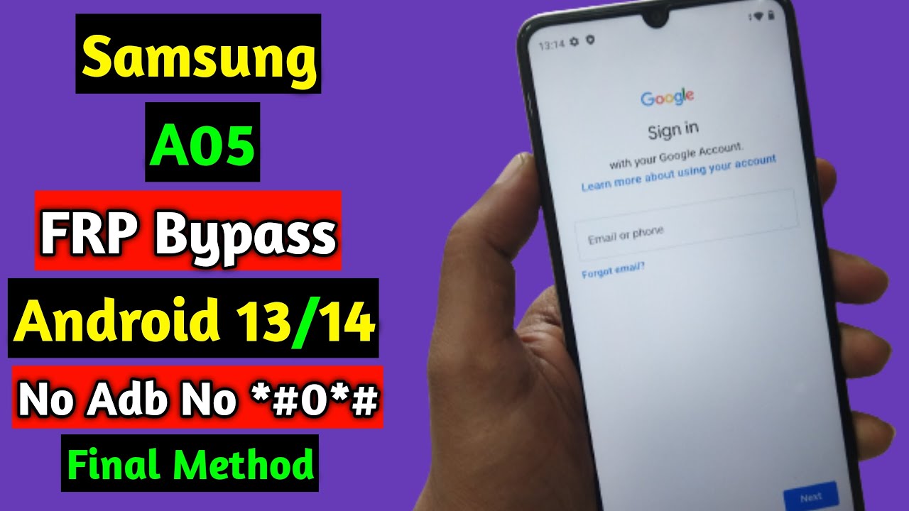 Samsung A05 FRP Bypass Android 13/14 | Samsung A05 Samsung A05 FRP Bypass Android 13/14 | Samsung A05