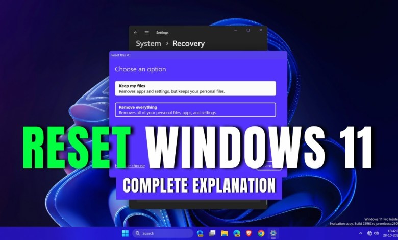 Windows 11 Reset to Factory Settings | Remove Windows 11 Reset to Factory Settings | Remove