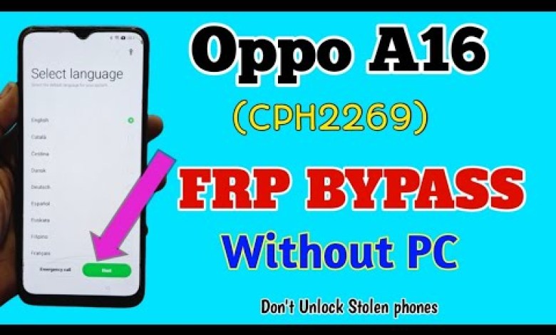Oppo CPH2269 FRP Bypass Without PC | Oppo A16 Frp Oppo CPH2269 FRP Bypass Without PC | Oppo A16 Frp