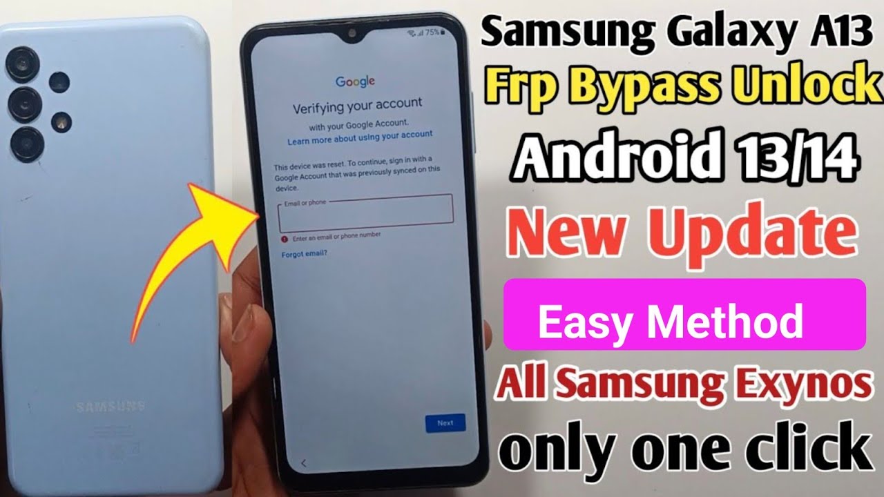 Samsung A13 FRP Bypass Android 13/14 | New Method Samsung A13 FRP Bypass Android 13/14 | New Method