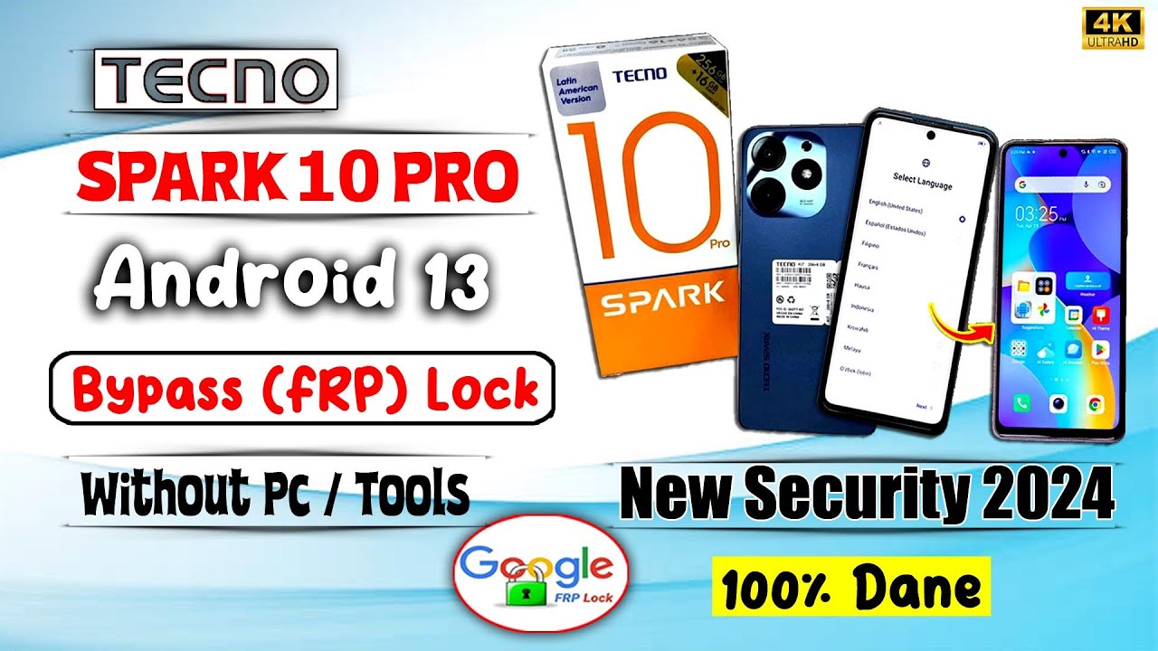 TECNO SPARK 10 PRO Android 13 Bypass Google Account TECNO SPARK 10 PRO Android 13 Bypass Google Account