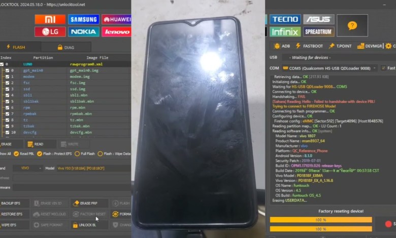 vivo y93 factory reset & frp unlock tool pd (1818c) vivo y93 factory reset & frp unlock tool pd (1818c)