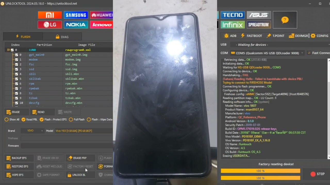 vivo y93 factory reset & frp unlock tool pd (1818c) vivo y93 factory reset & frp unlock tool pd (1818c)