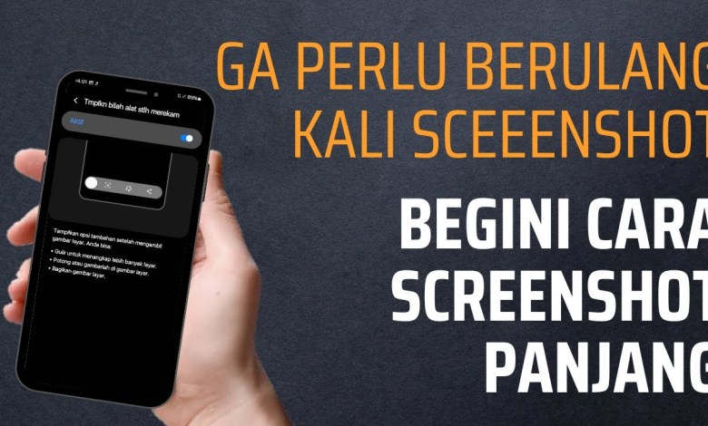 How to take a long screenshot on a Samsung cellphone How to take a long screenshot on a Samsung cellphone
