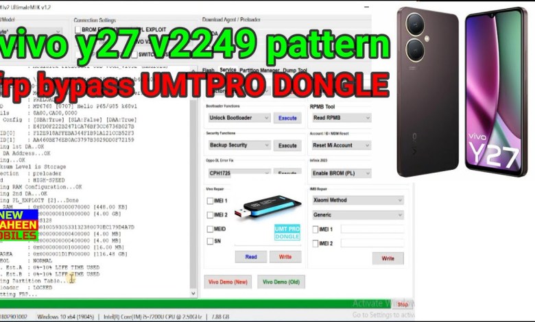 vivo y27 v2249 pattern frp bypass UMTPRO DONGLE BY NEW vivo y27 v2249 pattern frp bypass UMTPRO DONGLE BY NEW