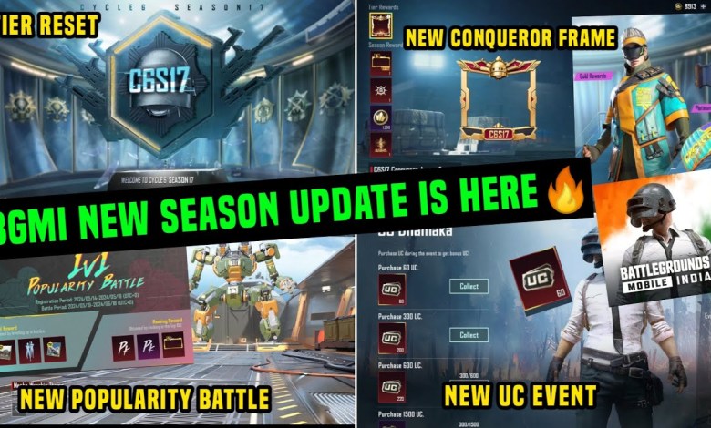 BGMI NEW SEASON DATE TIER REWARDS/ C6S17 NEW CONQUEROR BGMI NEW SEASON DATE TIER REWARDS/ C6S17 NEW CONQUEROR
