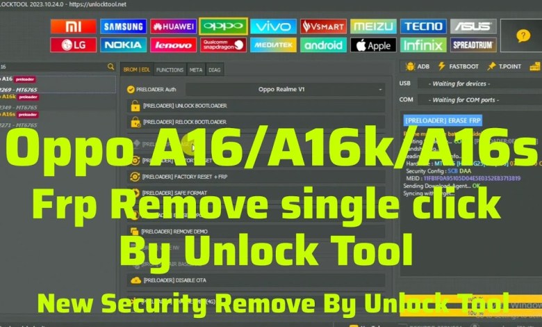 Oppo A16/A16k/A16s Frp Remove single click By Unlock Oppo A16/A16k/A16s Frp Remove single click By Unlock