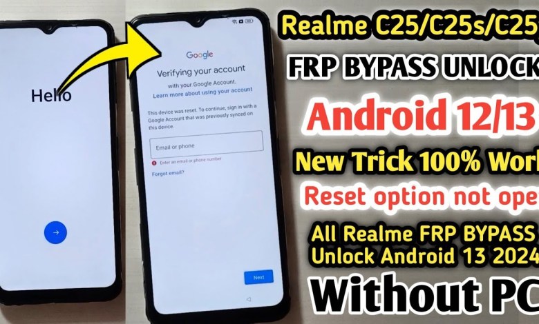Realme C25s Frp Bypass Android 13 | Realme C25s Realme C25s Frp Bypass Android 13 | Realme C25s