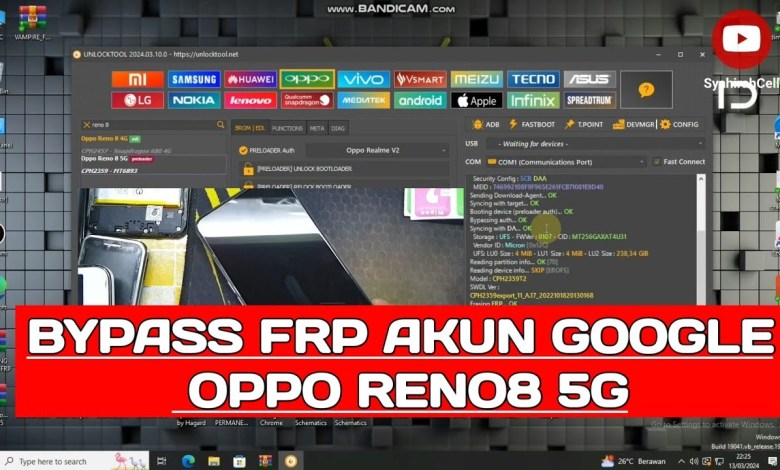Bypass frp akun Google Oppo reno8 5g #unlocktool Bypass frp akun Google Oppo reno8 5g #unlocktool