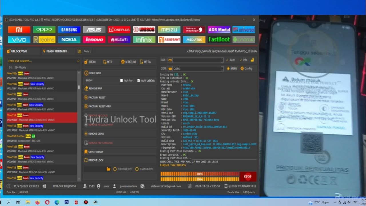 Vivo Y12 PD1901 FRP Bypass By Adanichell Tool Pro – Vivo Y12 PD1901 FRP Bypass By Adanichell Tool Pro –