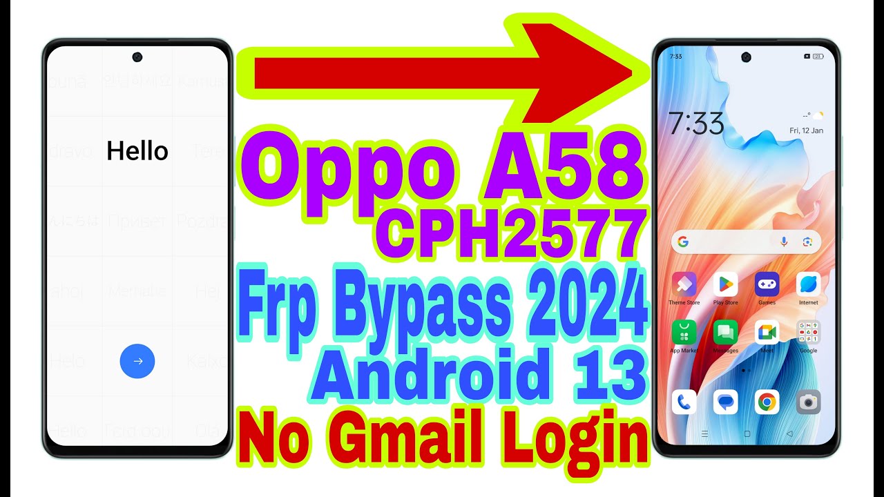 Oppo A58 (CPH2577) Android 13 Frp Bypass | New Trick Oppo A58 (CPH2577) Android 13 Frp Bypass | New Trick