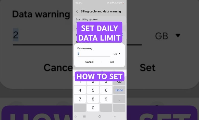 How to set daily data usage limit on Android How to set daily data usage limit on Android